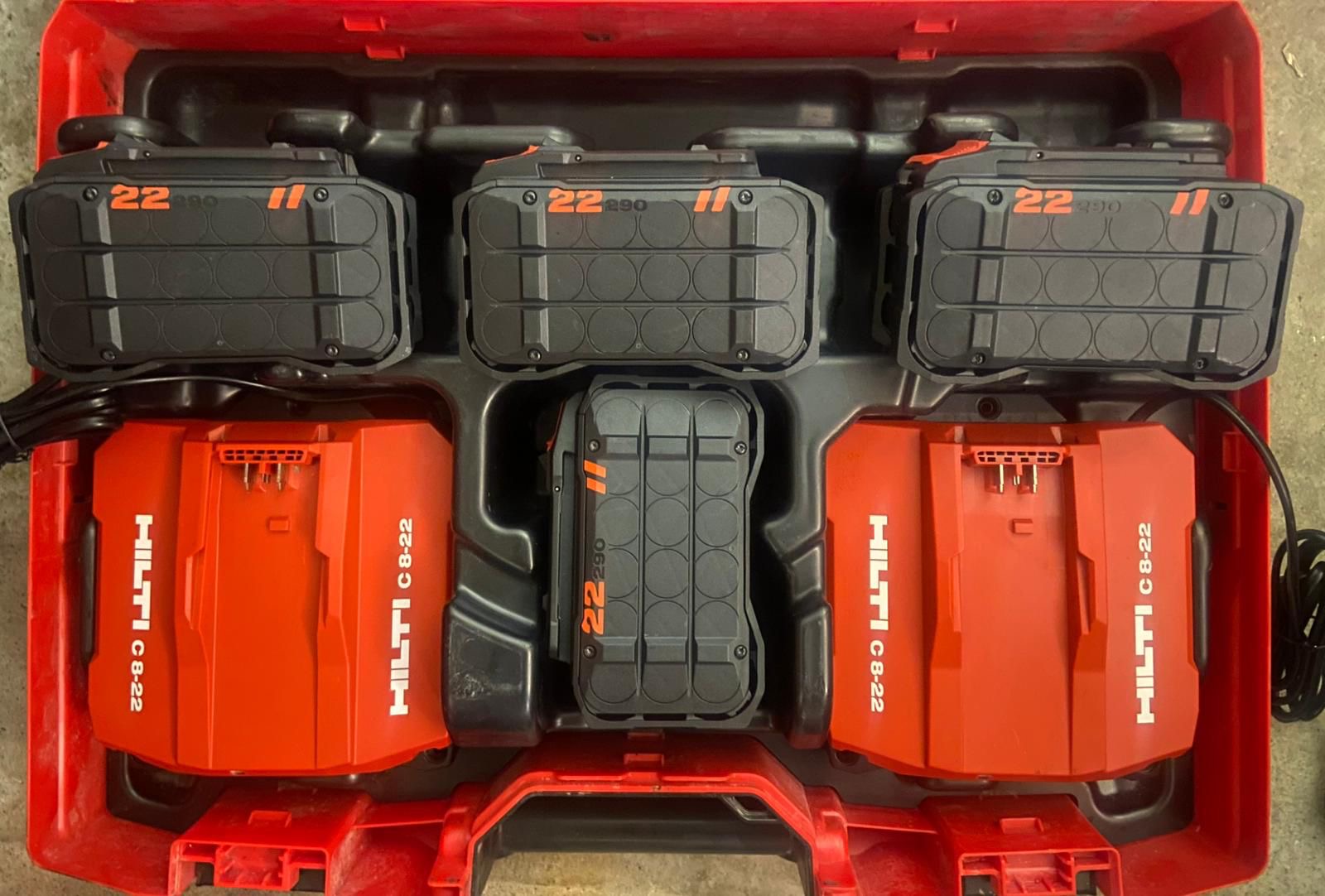 Valise Hilti 4 B22 290 + 2 C8 22