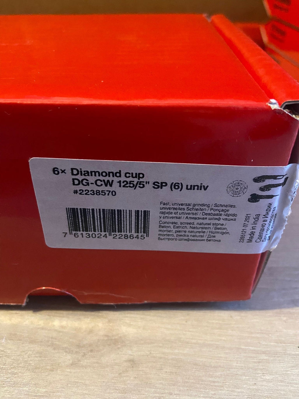 6 Disques Ponçage Hilti DG CW 125