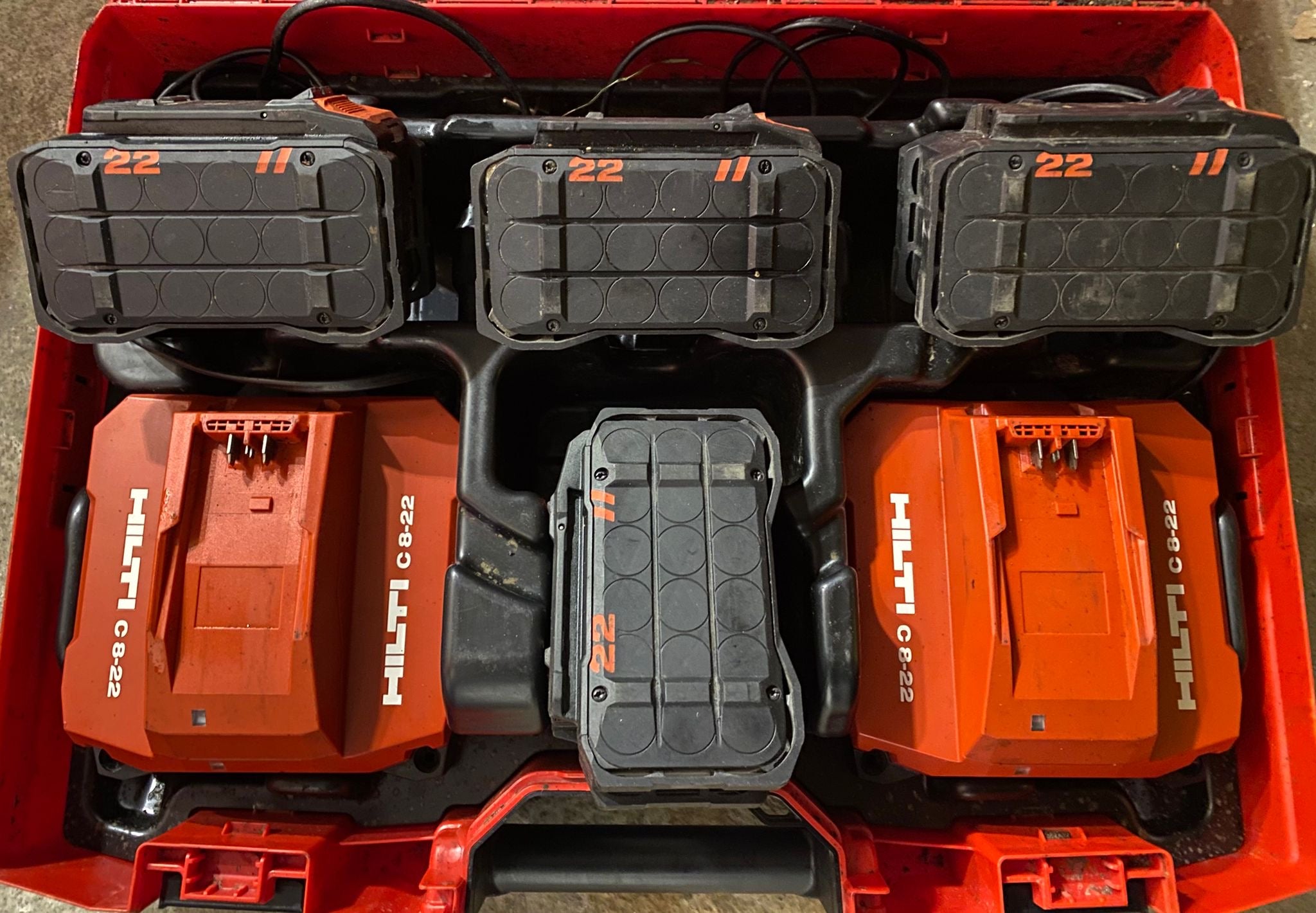 Valise Hilti 4 B22 255 + 2 C8 22