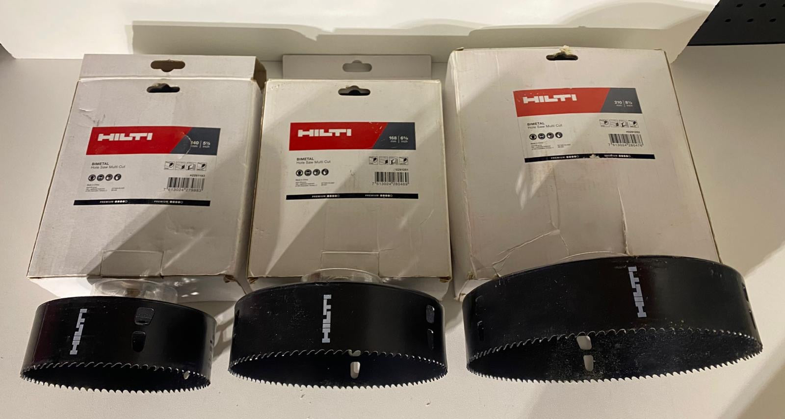 3 Scies Cloches Hilti Bimétal Multicut 210/168/140