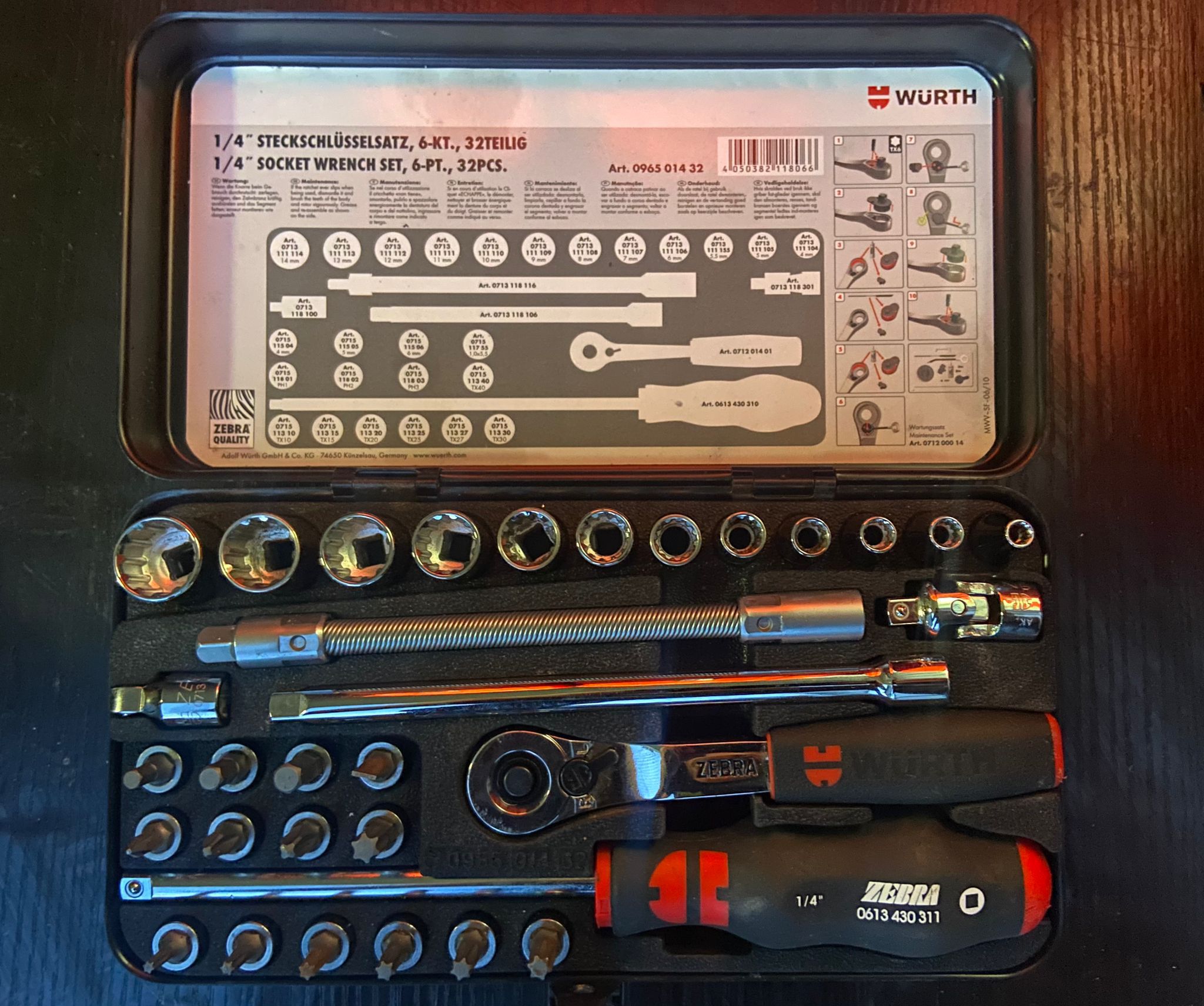 Coffret Clés Douilles 1/4 32 Pièces