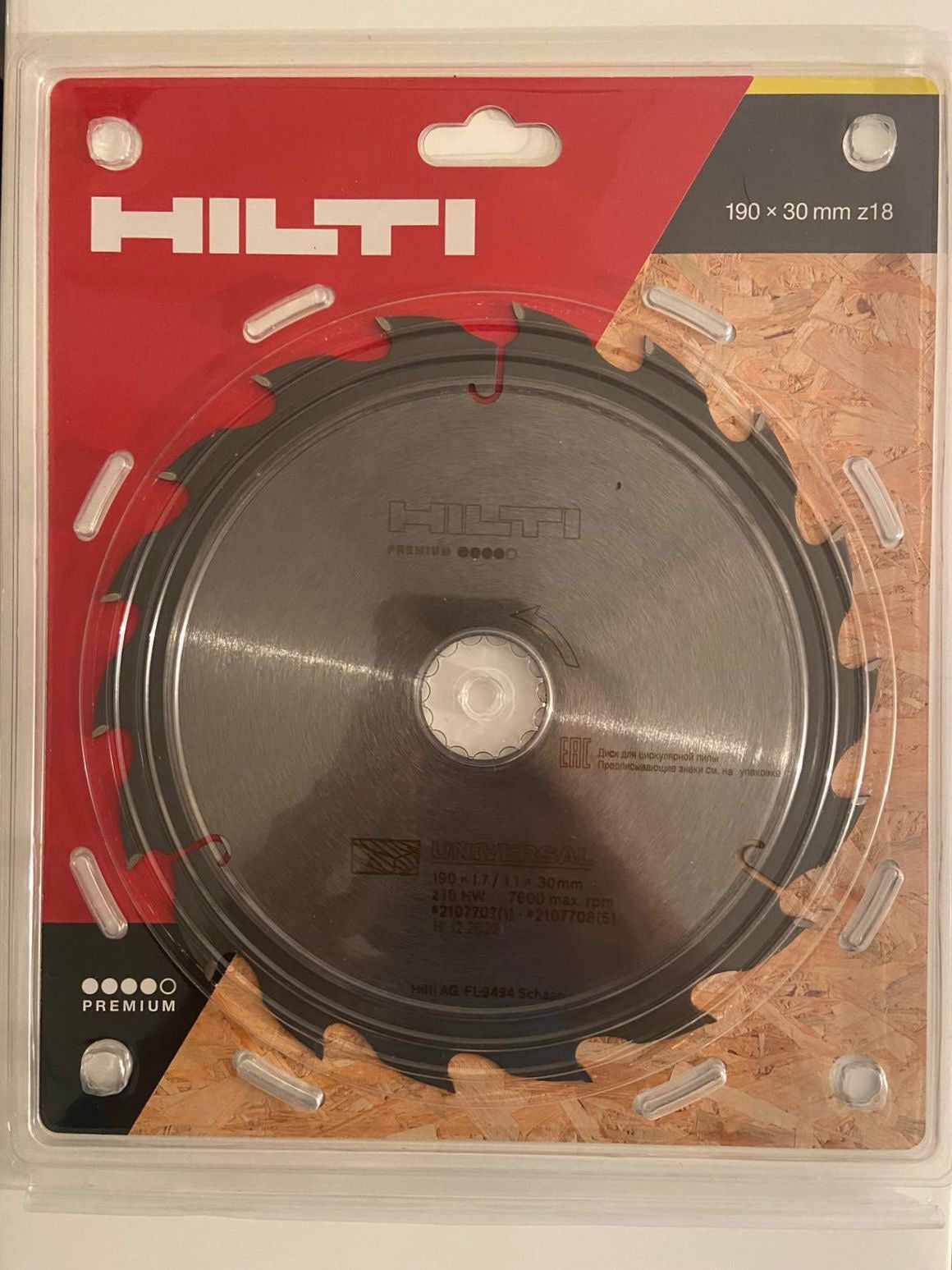 Lame Scie Circulaire Hilti SCB WU 190