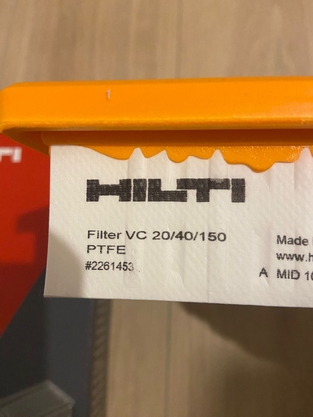 Filtre Hilti VC PTFE